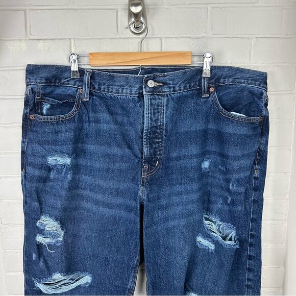 Old Navy High Rise Slouchy Straight Button Fly Distressed Jeans Size 20 - Picture 5 of 10